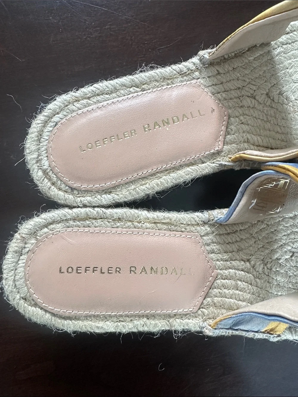 Loeffler Randall Daisy Bow Espadrille Slip-On Sandals Slides Size 7.5 (Eu 38)
